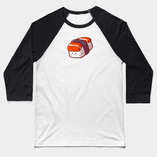 Cute Sushi Salmon Cartoon Illustration Baseball T-Shirt
